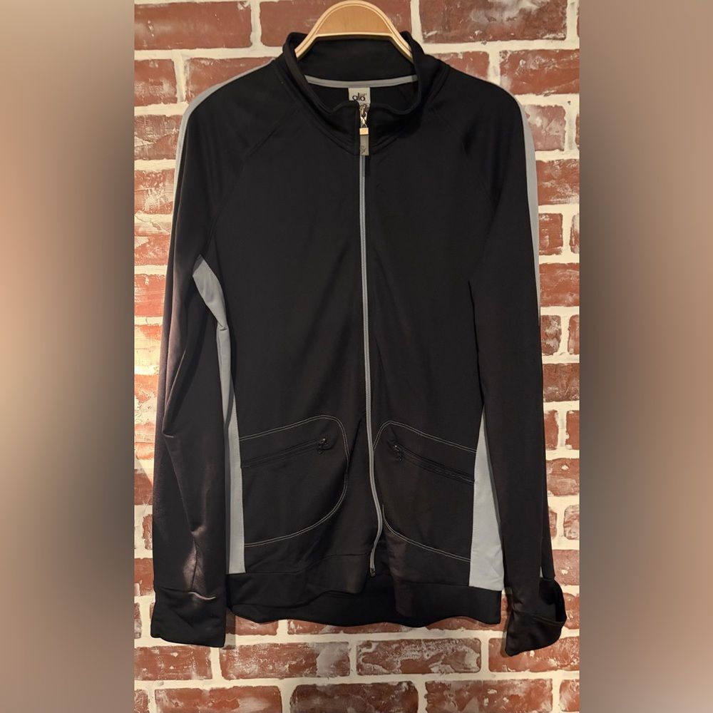 ALO Yoga Black and Gray Performance Jacket